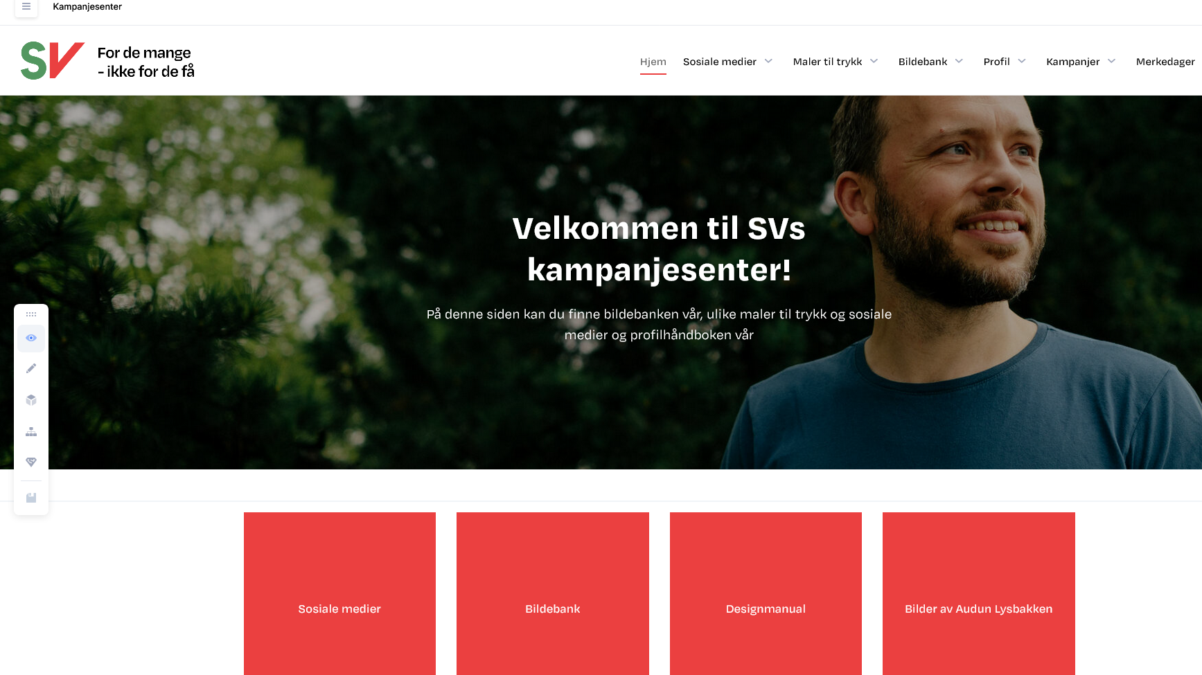 SVs kampanjesenter brandmaster. skjermdump