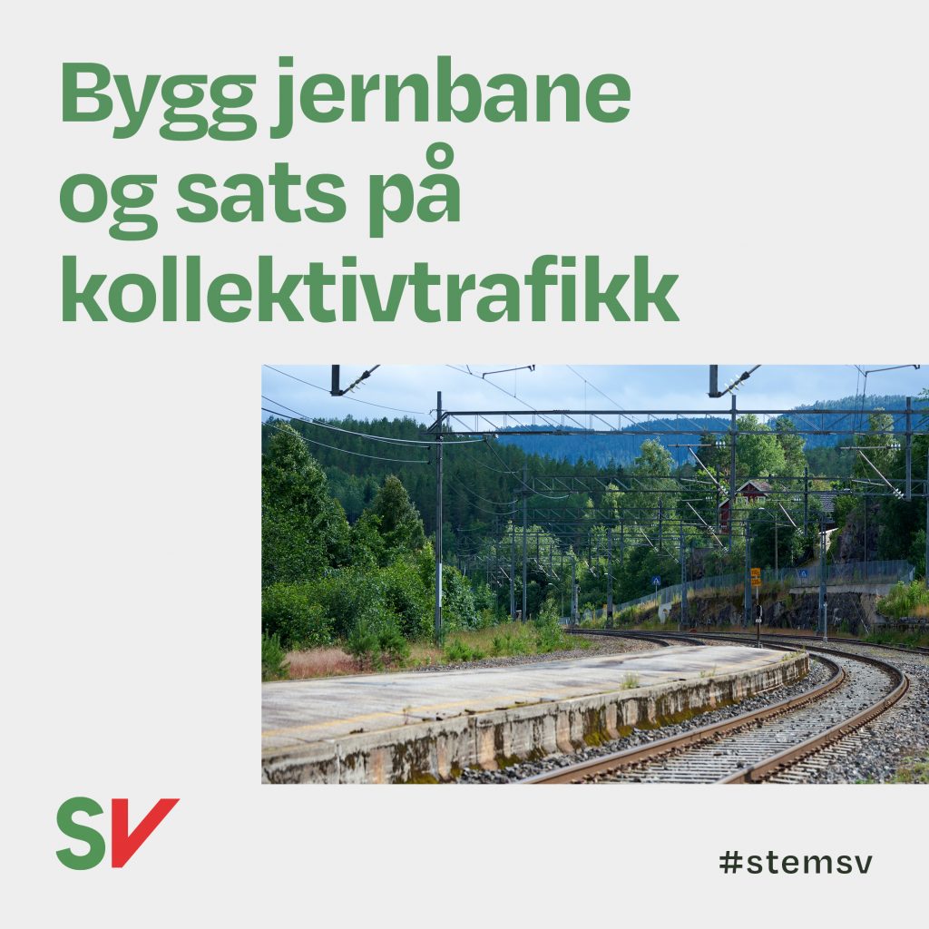 Bygg jernbane og sats på kollektivtrafikk - togspor i grønt landskap. tekst og foto