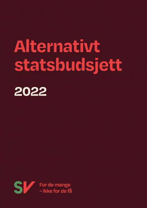 Alternativt statsbudsjett 2022 - Forside til dokument. grafikk