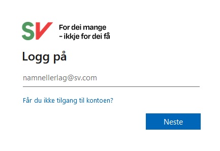 Påloggingsside i Microsoft 365. skjermdump