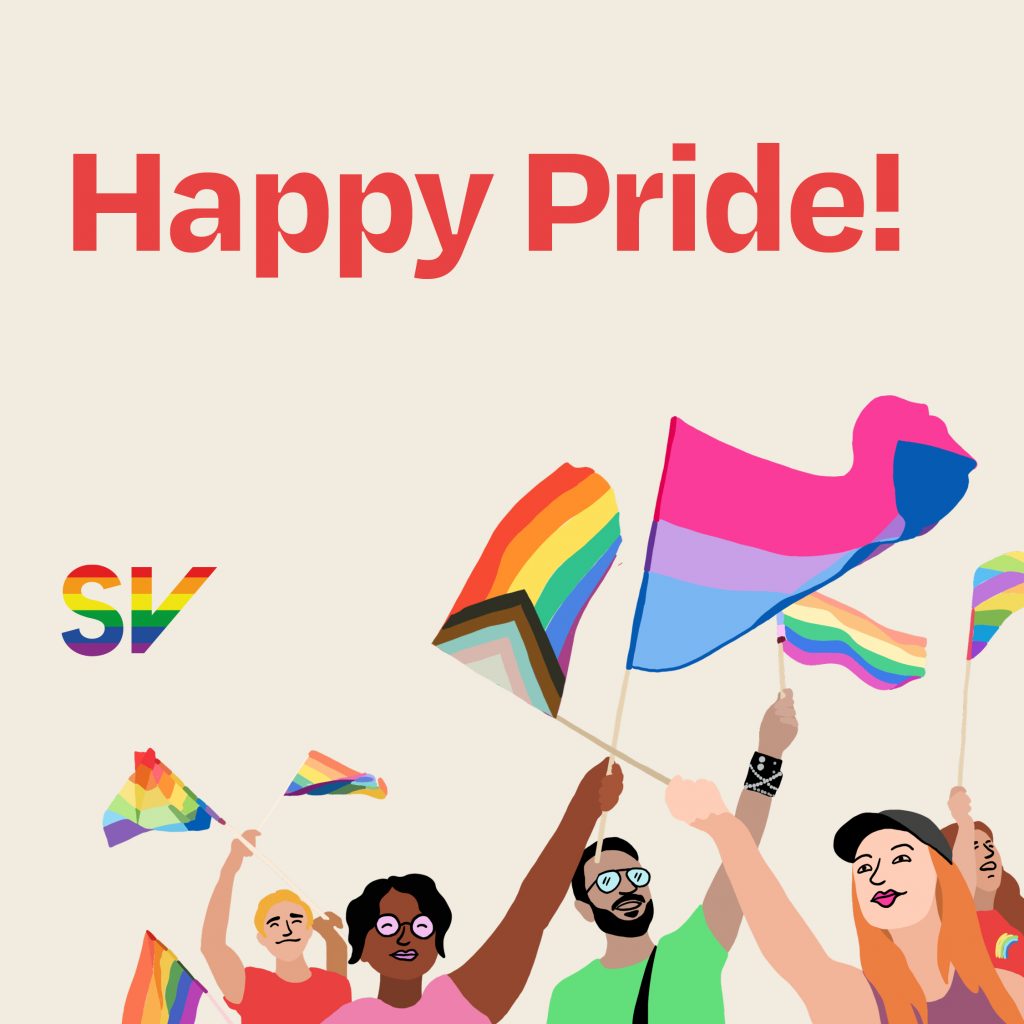 Happy pride! - Folk i pritetog. tekst og illustrasjon