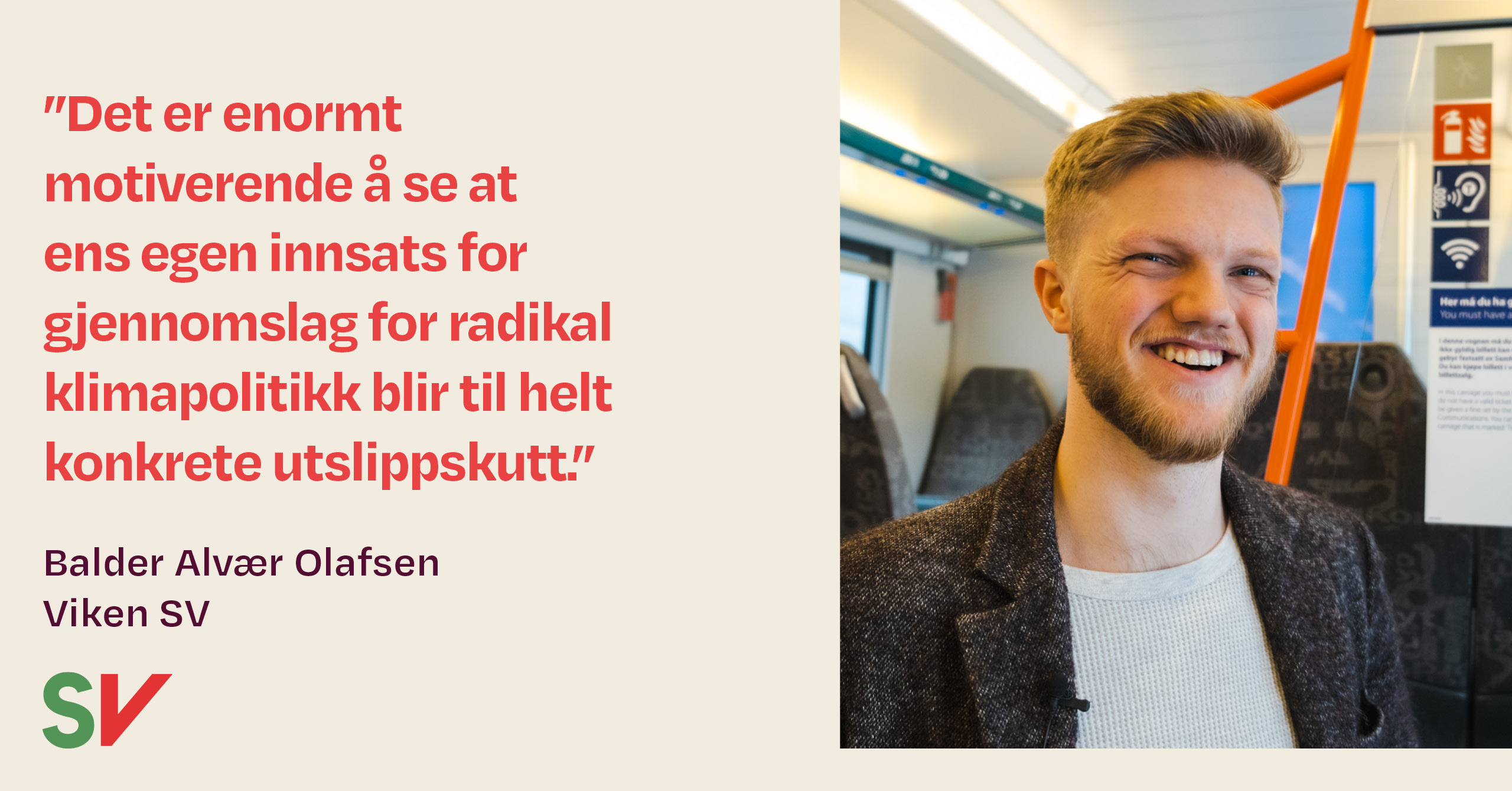 Det er enormt motverende å se at ens egen innsats for gjennomslag for radikal klimapolitikk blir til helt konkrete utslippskutt - sitat Balder Olafsen - tekst og bilder av Balder