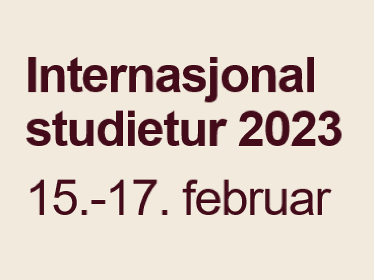 Internasjonal studietur 2023, 15 til 17 februar. grafikk