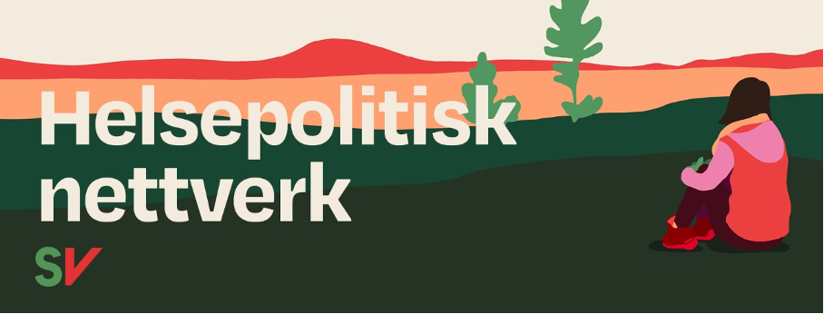 Helsepolitisk Nettvern - Person sitter og ser på natur. tekst over illustrasjon