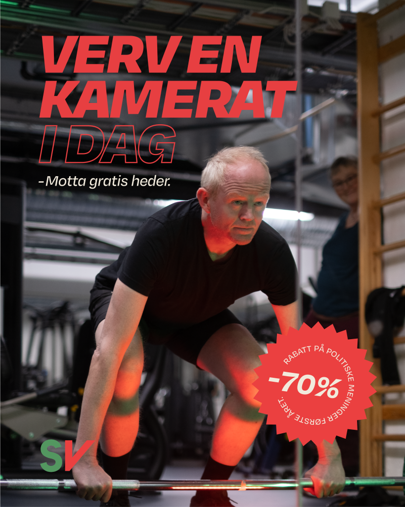 Verv en kamerat i dag. motta gratis heder. - bilde av Lars Haltbrekken som gjør markløft med tekst