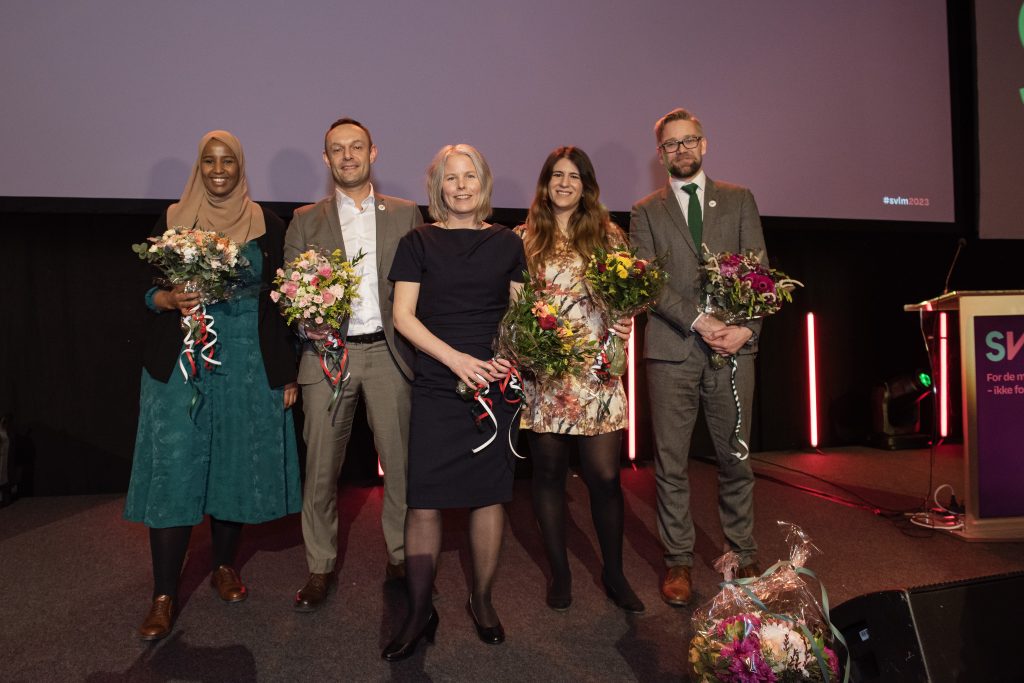 Marian Hussein, Torgeir Knag Fylkesnes, Kirsti Bergstø, Aila Kamaly, Audun Herning. foto