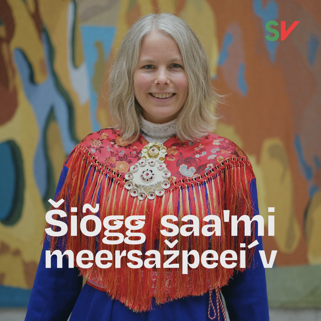 Šiõǥǥ saa'mi meersažpeei´v - Kirsti Bergstø i Nessebykofte. tekst over foto