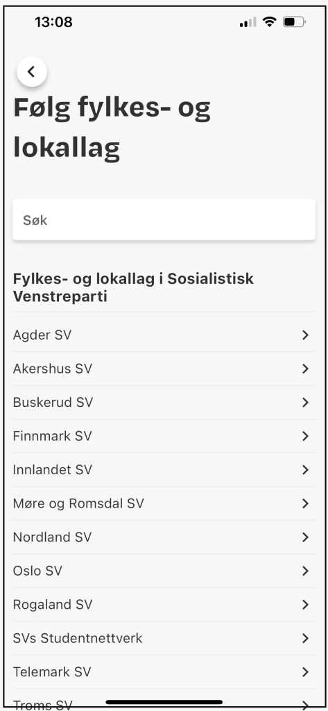 sv appen. skjermdump