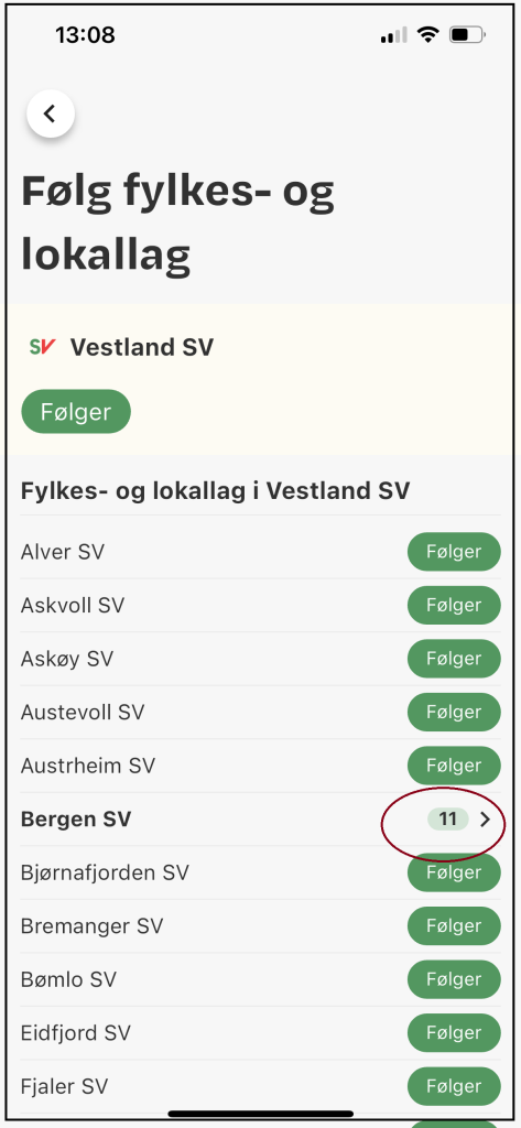 sv appen. skjermdump